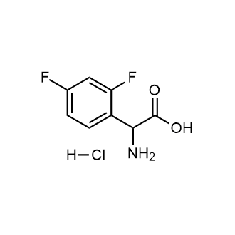 2-Amino-2-(2,4-difluorophenyl)acetic acid hydrochloride 化学構造