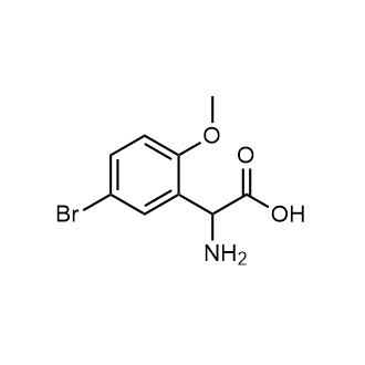 2-Amino-2-(5-bromo-2-methoxyphenyl)acetic acid التركيب الكيميائي