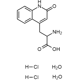 2-Amino-3-(2-oxo-1,2-dihydroquinolin-4-yl)propanoic acid dihydrochloride dihydrate Chemical Structure