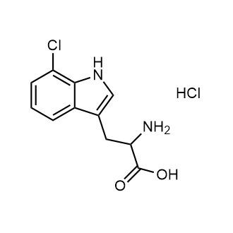 2-Amino-3-(7-chloro-1H-indol-3-yl)propanoic acid (hydrochloride) Chemical Structure