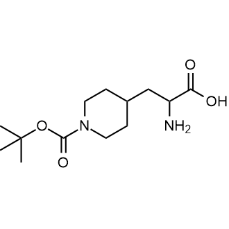 2-Amino-3-{1-[(tert-butoxy)carbonyl]piperidin-4-yl}propanoic acid 化学構造