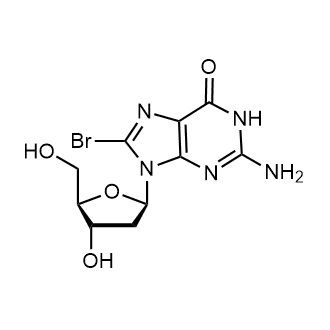 2-Amino-8-bromo-9-((2R,4S,5R)-4-hydroxy-5-(hydroxymethyl)tetrahydrofuran-2-yl)-1,9-dihydro-6H-purin-6-one التركيب الكيميائي