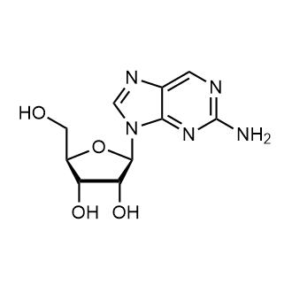 2-Amino-9-β-D-ribofuranosylpurine Chemical Structure