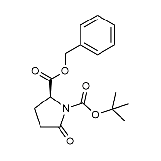 2-Benzyl 1-(tert-butyl) (S)-5-oxopyrrolidine-1,2-dicarboxylate 化学構造