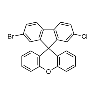 2-Bromo-7-chlorospiro[fluorene-9,9'-xanthene] التركيب الكيميائي