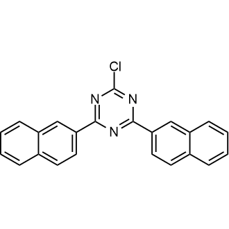 2-Chloro-4,6-bis(naphthalene-2-yl)-1,3,5-triazine التركيب الكيميائي