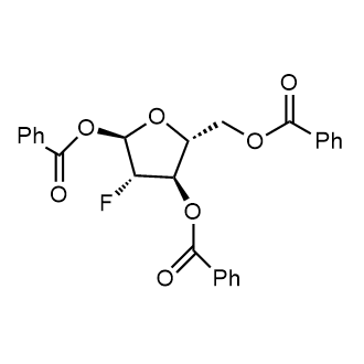 2-Deoxy-2-fluoro-α-D-arabinofuranose 1,3,5-tribenzoate 化学構造