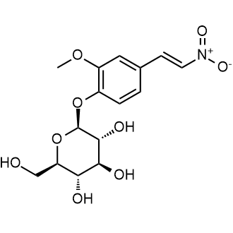 2-Methoxy-4-(2-nitroethenyl)phenyl β-D-glucopyranoside Chemical Structure