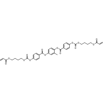 2-Methyl-1,4-phenylene bis(4-(((4-(acryloyloxy)butoxy)carbonyl)oxy)benzoate) Chemical Structure