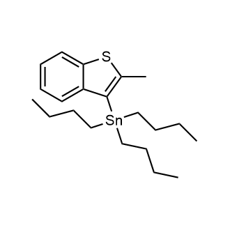 2-Methyl-3-(tributylstannyl) benzothiophene Chemische Struktur