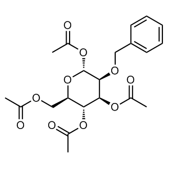 2-O-Benzyl-1,3,4,6-tetra-O-acetyl-α-D-mannopyranose Chemische Struktur