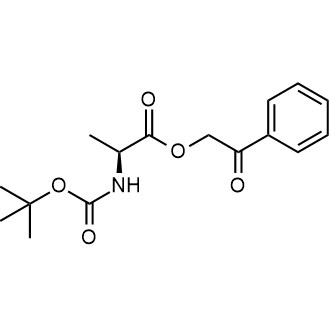 2-Oxo-2-phenylethyl (tert-butoxycarbonyl)-L-alaninate Chemical Structure