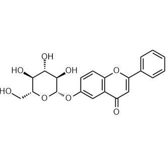 2-Phenyl-6-(((2S,3R,4S,5S,6R)-3,4,5-trihydroxy-6-(hydroxymethyl)tetrahydro-2H-pyran-2-yl)oxy)-4H-chromen-4-one Chemical Structure