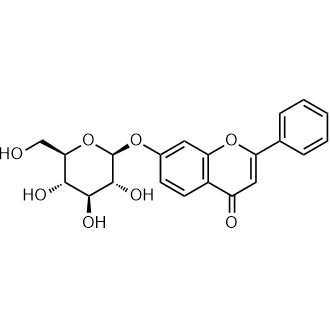 2-Phenyl-7-(((2S,3R,4S,5S,6R)-3,4,5-trihydroxy-6-(hydroxymethyl)tetrahydro-2H-pyran-2-yl)oxy)-4H-chromen-4-one Chemical Structure