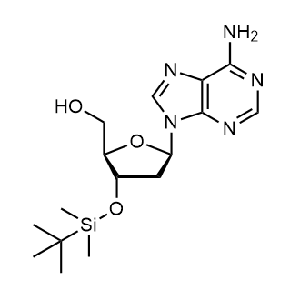 3'-O-(tert-butyldiMethylsilyl)-2'-deoxyadenosine 化学構造