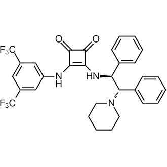 3-((3,5-Bis(trifluoromethyl)phenyl)amino)-4-(((1S,2S)-1,2-diphenyl-2-(piperidin-1-yl)ethyl)amino)cyclobut-3-ene-1,2-dione التركيب الكيميائي