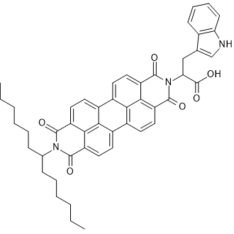 3-(1H-Indol-3-yl)-2-(1,3,8,10-tetraoxo-9-(tridecan-7-yl)-3,8,9,10-tetrahydroanthra[2,1,9-def:6,5,10-d'e'f']diisoquinolin-2(1H)-yl)propanoic acid 化学構造