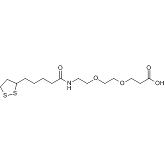 3-(2-(2-(5-(1,2-Dithiolan-3-yl)pentanamido)ethoxy)ethoxy)propanoic acid Chemical Structure