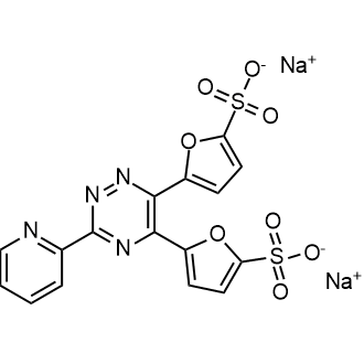 3-(2-Pyridyl)-5,6-di(2-furyl)-1,2,4-triazine-5',5''-sulfonic acid, disodium salt Chemical Structure