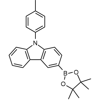 3-(4,4,5,5-Tetramethyl-1,3,2-dioxaborolan-2-yl)-9-(p-tolyl)-9H-carbazole 化学構造