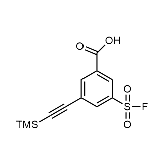 3-(Fluorosulfonyl)-5-((trimethylsilyl)ethynyl)benzoic acid Chemical Structure