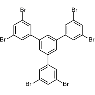 3,3'',5,5''-Tetrabromo-5'-(3,5-dibromophenyl)-1,1':3',1''-terphenyl 化学構造