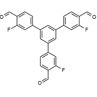 3,3''-Difluoro-5'-(3-fluoro-4-formylphenyl)-[1,1':3',1''-terphenyl]-4,4''-dicarbaldehyde 化学構造