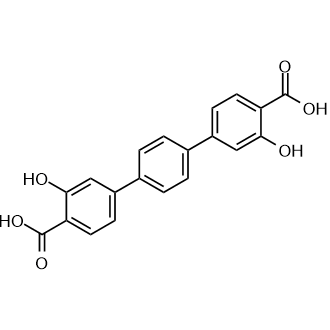 3,3''-Dihydroxy-[1,1':4',1''-terphenyl]-4,4''-dicarboxylic acid Chemical Structure