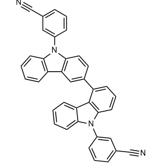 3,3'-(9H,9'H-[3,4'-Bicarbazole]-9,9'-diyl)dibenzonitrile Chemische Struktur