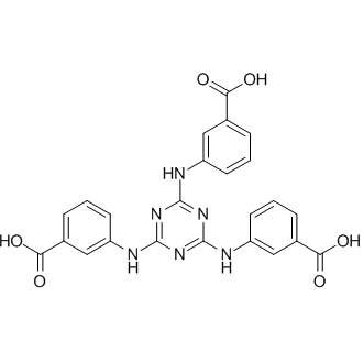 3,3',3''-((1,3,5-Triazine-2,4,6-triyl)tris(azanediyl))tribenzoic acid 化学構造