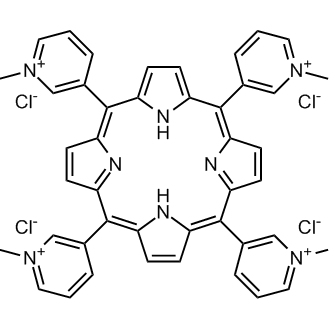 3,3',3",3"'-(5,10,15,20-Porphyrintetrayl)tetrakis(1-methylpyrid inium) tetrachloride Chemische Struktur