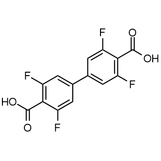 3,3',5,5'-Tetrafluorobiphenyl-4,4'-dicarboxylic acid Chemische Struktur