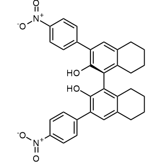 3,3'-Bis(4-nitrophenyl)-5,5',6,6',7,7',8,8'-octahydro-[1,1'-binaphthalene]-2,2'-diol Chemical Structure