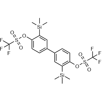 3,3'-Bis(trimethylsilyl)-[1,1'-biphenyl]-4,4'-diyl bis(trifluoromethanesulfonate) التركيب الكيميائي