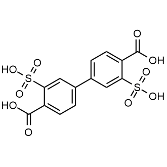 3,3'-Disulfo-[1,1'-biphenyl]-4,4'-dicarboxylic acid 化学構造