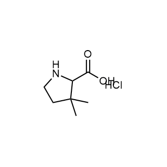 3,3-Dimethylpyrrolidine-2-carboxylic acid hydrochloride التركيب الكيميائي