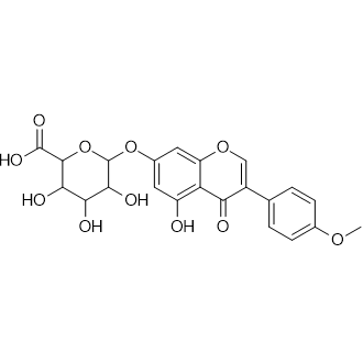 3,4,5-Trihydroxy-6-((5-hydroxy-3-(4-methoxyphenyl)-4-oxo-4H-chromen-7-yl)oxy)tetrahydro-2H-pyran-2-carboxylic acid التركيب الكيميائي