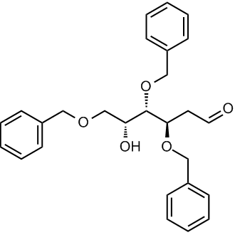 3,4,6-Tri-O-benzyl-2-deoxy-D-galactopyranose 化学構造