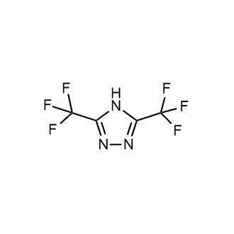 3,5-Bis(trifluoromethyl)-4H-1,2,4-triazole 化学構造