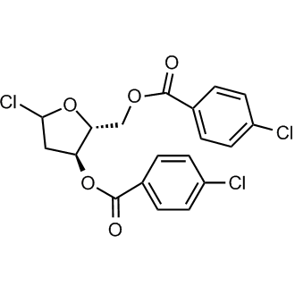 3,5-O-Bis(4-chlorobenzoyl)-2-deoxy-D-ribofuranosyl chloride Chemical Structure