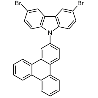 3,6-Dibromo-9-(triphenylen-2-yl)carbazole Chemische Struktur