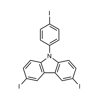 3,6-Diiodo-9-(4-iodophenyl)-9H-carbazole Chemische Struktur