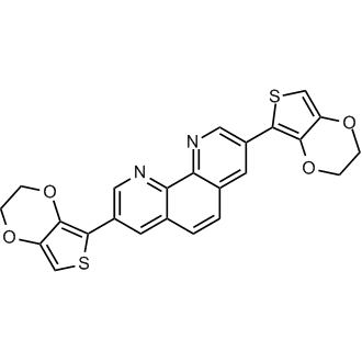 3,8-Bis(2,3-dihydrothieno[3,4-b][1,4]dioxin-5-yl)-1,10-phenanthroline 化学構造