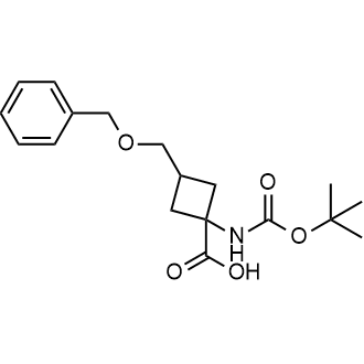 3-[(Benzyloxy)methyl]-1-{[(tert-butoxy)carbonyl]amino}cyclobutane-1-carboxylic acid التركيب الكيميائي