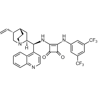 3-[[3,5-Bis(trifluoromethyl)phenyl]amino]-4-[(8α,9S)-cinchonan-9-ylamino]-3-cyclobutene-1,2-dione التركيب الكيميائي