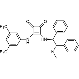 3-[[3,5-Bis(trifluoromethyl)phenyl]amino]-4-[[(1S,2S)-2-(dimethylamino)-1,2-diphenylethyl]amino]-3-cyclobutene-1,2-dione Chemical Structure