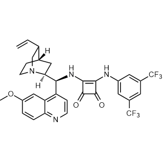 3-[[3,5-Bis(trifluoroMethyl)phenyl]aMino]-4-[[(8a,9S)-6'-Methoxycinchonan-9-yl]amino]-3-Cyclobutene-1,2-dione Chemische Struktur