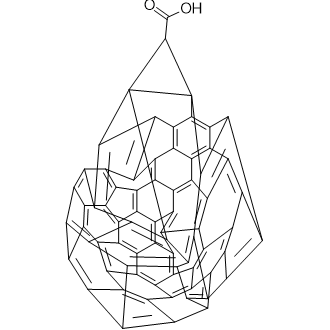 3′H-Cyclopropa[8,25][5,6]fullerene-C70-D5h(6)-3′-carboxylic acid Chemical Structure