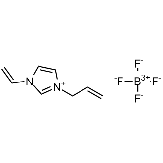 3-allyl-1-vinyl-1H-imidazol-3-ium tetrafluoroborate 化学構造