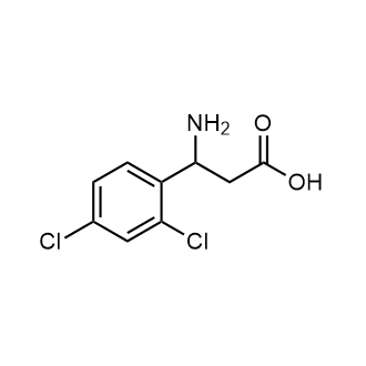 3-Amino-3-(2,4-dichlorophenyl)propanoic acid 化学構造